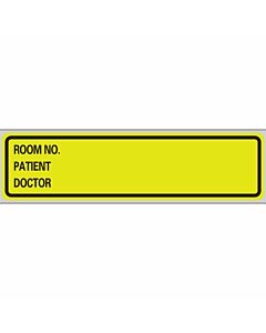 Binder/Chart Label Paper Removable Room No. Patient 1" Core 5 3/8" x 1 3/8" Chartreuse 200 per Roll