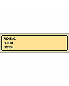 Label Paper Removable Room No. Patient, 1" Core, 5 3/8" x 1", 3/8" , Tan, 200 per Roll