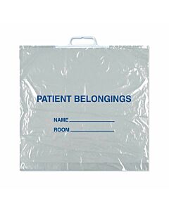 Patient Belongings Bag Rigid Handle Clear Plastic 18-1/2" X 20" X 3-1/2", 250 per Case