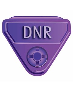 In-A-Snap® Alert Bands® Clasp Plastic "DNR" Embedded Print, Interleaving Design, State Standardization Adult/Pediatric Purple - 250 per Package