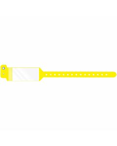 Conf-ID-ent™ Shield Wristband Poly 1 1/4"x10 3/4" Adult/Pediatric Yellow - 500 per Case