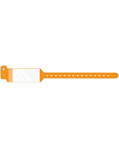 Conf-ID-ent™ Shield Wristband Poly 1 1/4"x10 3/4" Adult/Pediatric Orange - 500 per Case