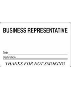 Visitor Pass Label Paper, Removable "Business Representative" 2-3/4" X 1-3/4" White, 1000 per Roll