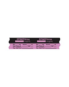 Anesthesia Tape, with Expiration Date, Time & Initial (Removable), "Epinephrine mcg/ml" 3/4" x 500", Violet - 333 Imprints - 500 Inches per Roll
