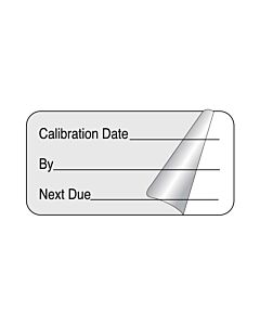 Label Self-Laminating Paper Removable Calibration Date 1-1/2" Core 2" x 1" Clear, 1000 per Roll