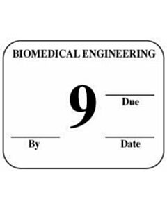 Label Synthetic Permanent Biomedical Engineering  1-1/4" X 1" White, 1000 per Roll
