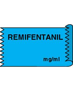 Anesthesia Tape (Removable) Remifentanil mg/ml 1/2" x 500" - 333 Imprints - Blue - 500 Inches per Roll