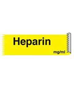 Anesthesia Tape (Removable) Heparin mg/ml 1/2" x 500" - 333 Imprints - Fluorescent Yellow - 500 Inches per Roll