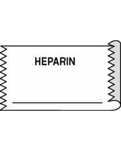 Anesthesia Tape (Removable) Heparin 1/2" x 500" - 333 Imprints - White - 500 Inches per Roll