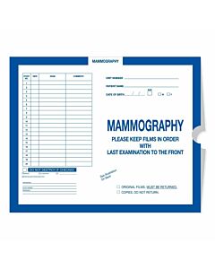Category Insert Jacket Open End Mammography Dark Blue 28# Kraft 10-1/2"x12-1/2" - 250 per Case