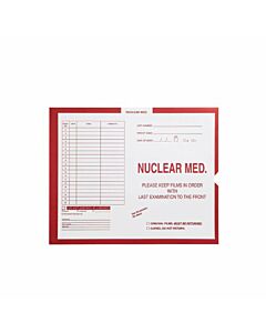 Category Insert Jacket Open End Nuclear Medicine Red 28# Kraft 10-1/2"x12-1/2" - 250 per Case