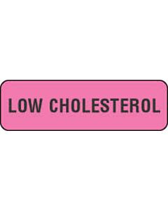 Label Paper Permanent Low Cholesterol, 1 1/4" x 3/8", Fl. Pink, 1000 per Roll