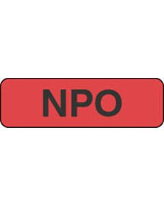 Label Paper Permanent NPO 1 1/4" x 3/8", Fl. Red, 1000 per Roll
