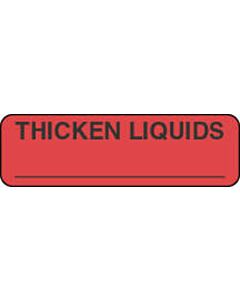 Label Paper Permanent Thicken Liquids 1 1/4" x 3/8", Fl. Red, 1000 per Roll
