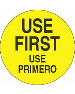Label Paper Permanent Use First Use Primero 2" Core x, Yellow, 500 per Roll
