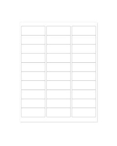 Label Laser Paper Permanent 2-5/8"x1" White 30 per Sheet, 1000 Sheets per Box