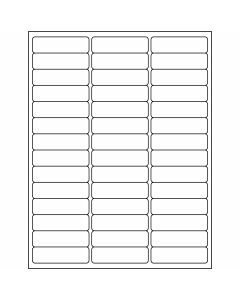 Label Laser Paper Permanent 2-5/8"x3/4" White 42 per Sheet, 250 Sheets per Box
