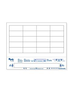 Conf-ID-ent™ Laser Wristband/label Paper Laminate Fold-over 2-1/2" x 1" Adult White - 20 Labels/Sheet, 4 Pks of 250 Sheets/Case
