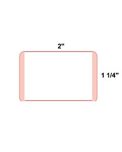 Direct Thermal Label, Epic Compatible, Paper, 2" x 1-1/4", Pink Border, 1" Core, 250 per roll, 8 per box