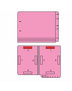 Barkley™ Match End Tab Folder Fas# 1&3 11pt Color Stock Pink Flush Front 12 1/4" x 9 1/2" 2ply - 50 per Box