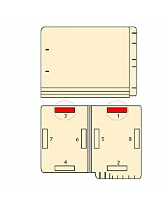 Filepro® End Tab Folder Fastener # 1&3 14pt Manila Flush Front 12-1/4"x9-1/2" 2ply 250 per Case