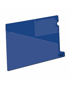 Outguide Bottom Tab Letter Size 2 Pockets Blue Vinyl 13" x 9-1/2", 25 per Box