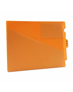 Outguide Center Tab Letter Size 2 Pockets Orange Vinyl 12-7/8" x 9-1/2", 25 per Box