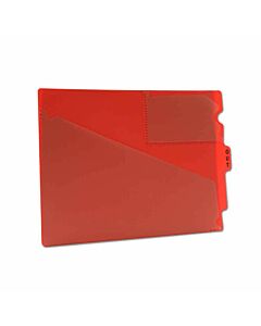 Outguide Center Tab Letter Size 2 Pockets Red Vinyl 12-7/8" x 9-1/2", 25 per Box