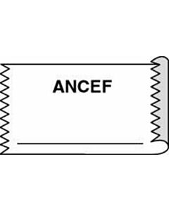 Anesthesia Tape (Removable) Ancef 1/2" x 500" - 333 Imprints - White - 500 Inches per Roll