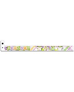 Bundle of Joy™ Write-on Wristband Poly 3/4" x 10" Adult "I'm A Grandma" Multi Color - Clothes Line - 250 per Box