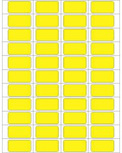 Label Laser Piggyback Paper Permanent 4  1 7/10"x27/32" Yellow 44 per Sheet, 100 Sheets per Package