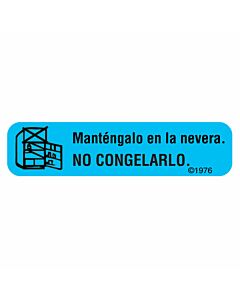 Communication Label (Paper, Permanent) Mantengalo En La 1 9/16" x 3/8" Blue - 500 per Roll, 2 Rolls per Box
