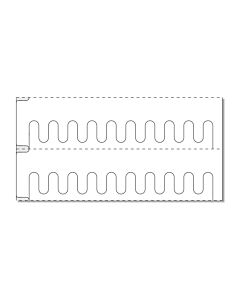Self-Shred Direct Thermal Piggyback Label, Paper, 4" x 1", 3" Core