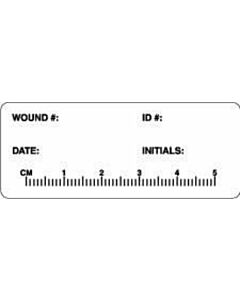 Label Paper Permanent Wound #: ID #: Date: 1" x 2 1/2", White, 1000 per Roll