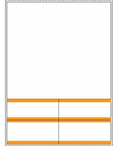Label Direct Thermal Paper Permanent 3" Core 4"x5 1/2" White with Orange 1000 per Roll