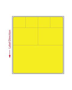 Label Cerner Direct Thermal Paper Permanent 3" Core 4"x4 1/2" Yellow 1000 per Roll, 2 Rolls per Case