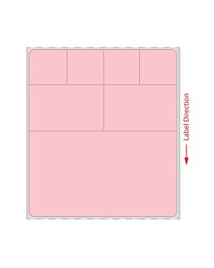 Label Cerner Direct Thermal Paper Permanent 3" Core 4"x4 1/2" Light Pink 1000 per Roll, 2 Rolls per Case
