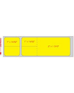 Label Misys/Sunquest Direct Thermal Paper Permanent 3" Core 4 1/8"x1 3/16" Yellow 4300 per Roll, 2 Rolls per Case