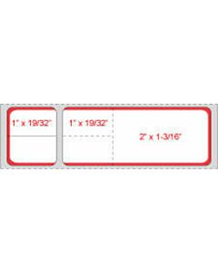 Label Misys/Sunquest Direct Thermal Paper Permanent 3" Core 4 1/8"x1 3/16" Red 4300 per Roll, 2 Rolls per Case