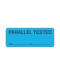Lab Communication Label (Paper, Permanent) Parallel Tested  2 1/4"x7/8" Blue - 1000 per Roll