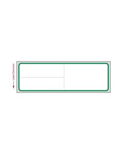 Label Meditech Direct Thermal Paper Permanent 3" Core 4"x1 1/4" White with Green 3600 per Roll