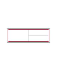 Label Meditech Direct Thermal IR Paper Permanent 3" Core 4"x1 1/4" White with Red 3600 per Roll