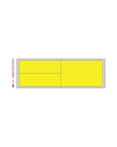 Label Meditech Direct Thermal IR Paper Permanent 1" Core 4"x1 1/4" Yellow 1000 per Roll, 8 Rolls per Case