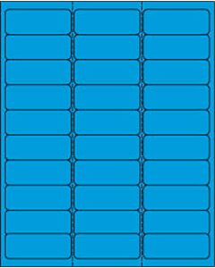 Chart Labels Laser Portrait 2 5/8"x1 Blue - 30 per Sheet, 30 Sheets per Pack