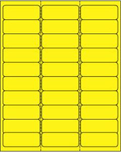 Chart Labels Laser Portrait 2 5/8"x1 Yellow - 30 per Sheet, 30 Sheets per Pack
