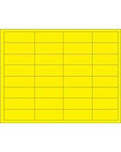 Chart Labels Laser 2 5/8"x1 Yellow - 100 per Pack