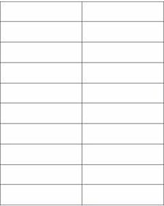 Chart Labels Laser Portrait 4x1 White - 20 per Sheet, 100 Sheets per Pack