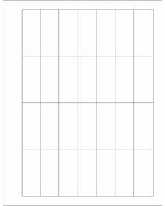 Chart Labels Laser Landscape 2 1/2x1 White - 28 Labels per Sheet, 4 Pks of 250 Sheets per Case