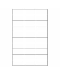 Chart Labels Laser Portrait 2 27/32" x 1 1/12" White - 30 Labels per Sheet, 4 Pks of 250 Sheets per Case