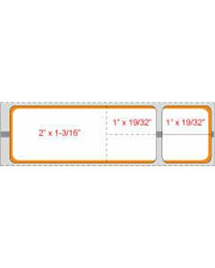 Label Misys/Sunquest Direct Thermal Paper Permanent 1 1/2" Core 4 1/8"x1 3/16" Orange 1200 per Roll, 8 Rolls per Case